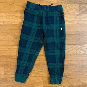 Polo Ralph Lauren kids 5t Tartan print fleece joggers